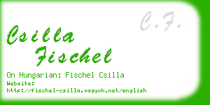 csilla fischel business card